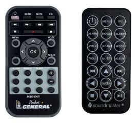 Télécommande pour Soundmaster SCD7600TI-pocket